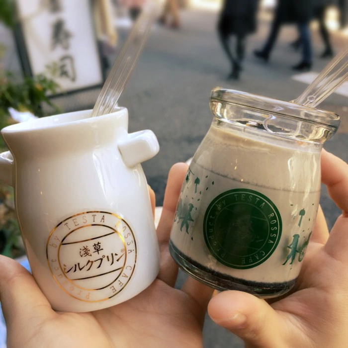 아사쿠사 실크푸딩 본점(가미나리몬 거리)｜매끈하고 진한 푸딩