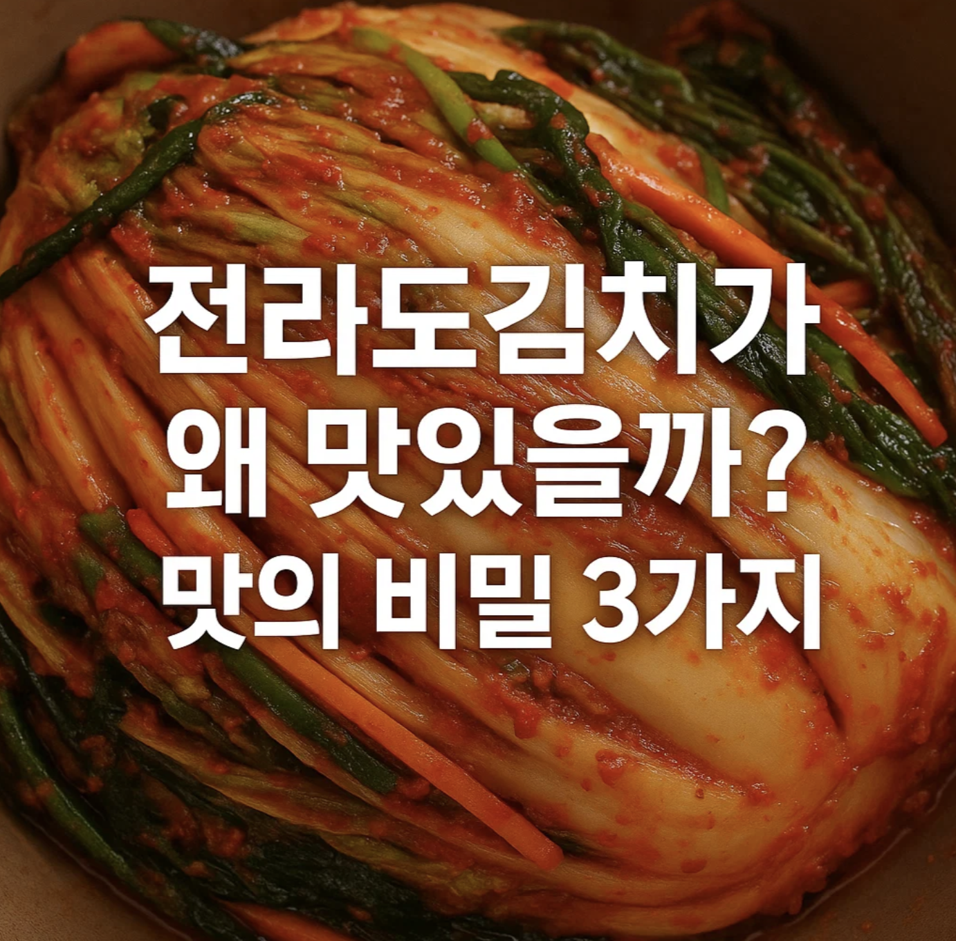 전라도김치가 왜 맛있을까? 맛의 비밀 3가지
