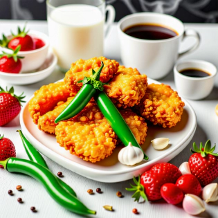 고추-튀김-딸기