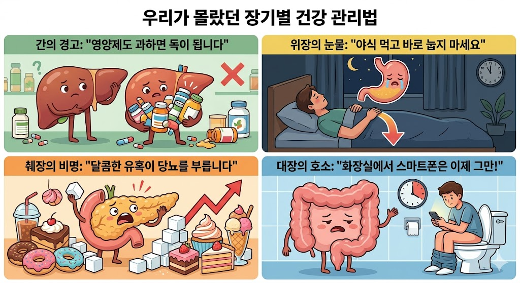 뱃속 장기들이 비명을 지른다? 우리가 몰랐던 장기별 건강 관리법