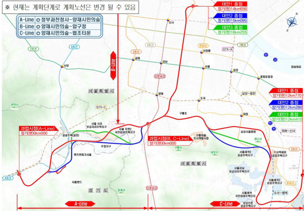위례과천선 노선 예정