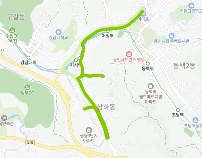 용인-80-2B번-버스-노선-지도