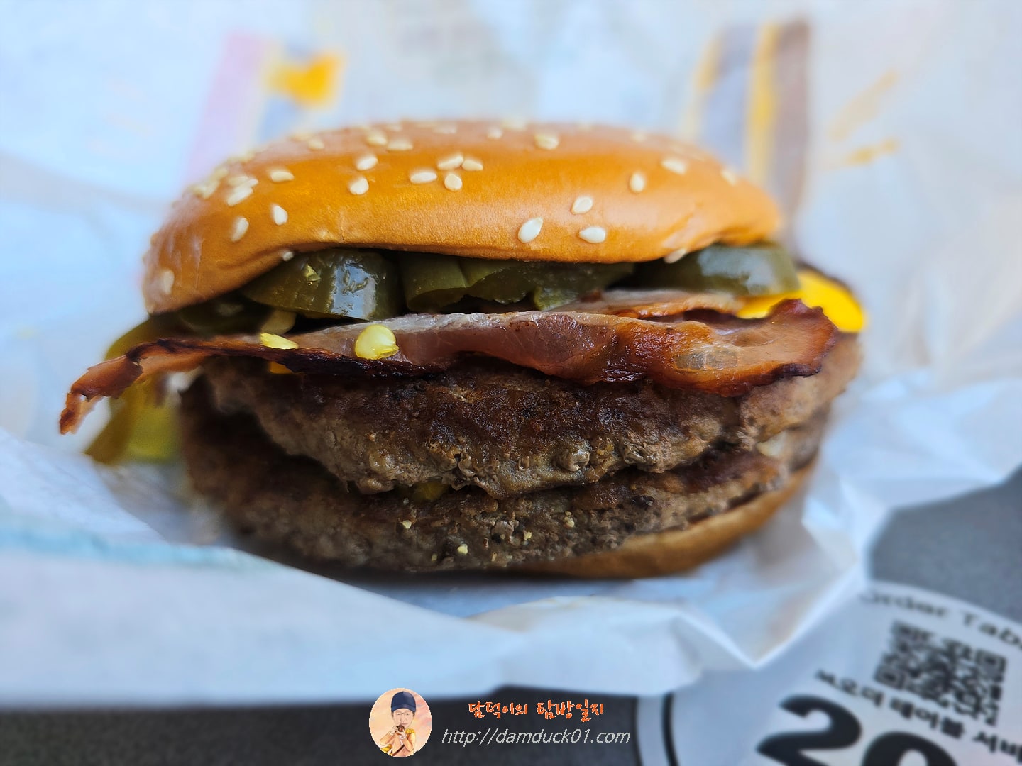 치즈 할라피뇨 더블 쿼터파운더 치즈