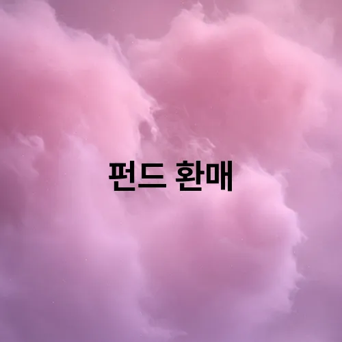 펀드 환매