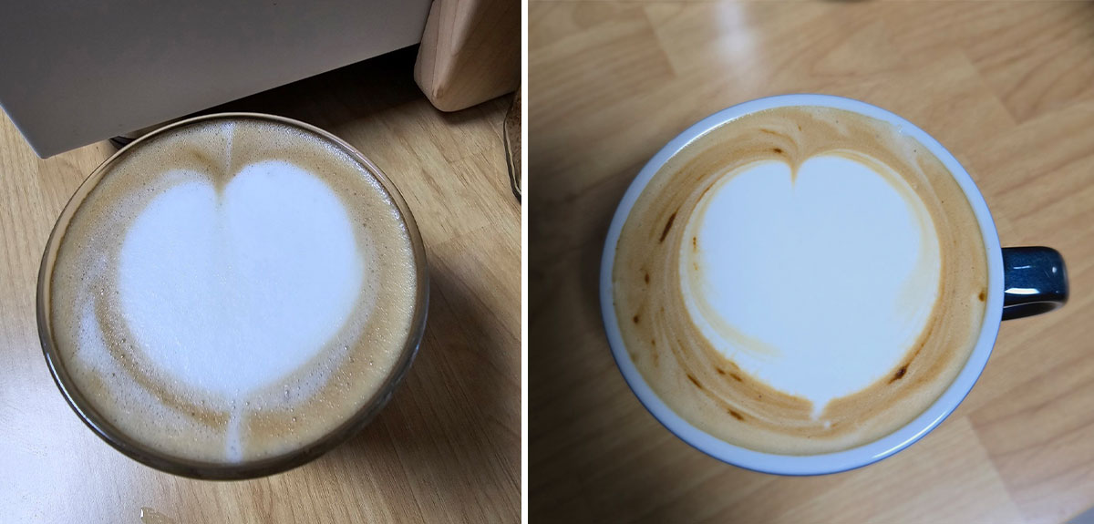 라떼 아트 면하트