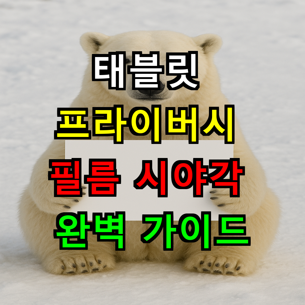 태블릿 프라이버시 필름 시야각 제한 완벽 가이드