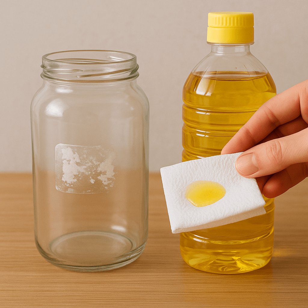 식용유로 스티커 자국 제거하는 생활 꿀팁