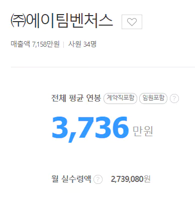 에이팀벤처스-연봉