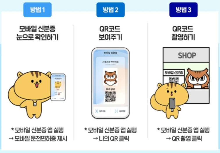 모바일 운전면허증 사용법