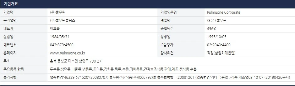 풀무원-개요