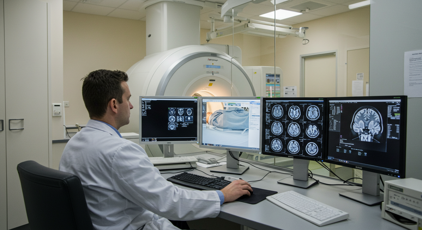 뇌파 검사 모습 사진