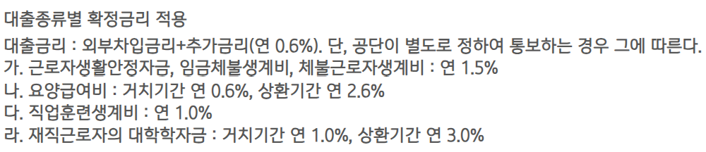 기업은행 근로자생활안정자금대출