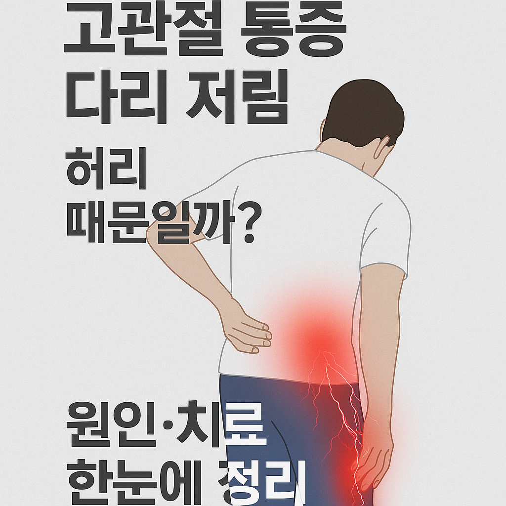 고관절 통증 다리 저림, 허리 때문일까 원인·치료 한눈에 정리!