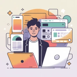 네이버 웨일 브라우저를 사용하는 개발자 예시 모습