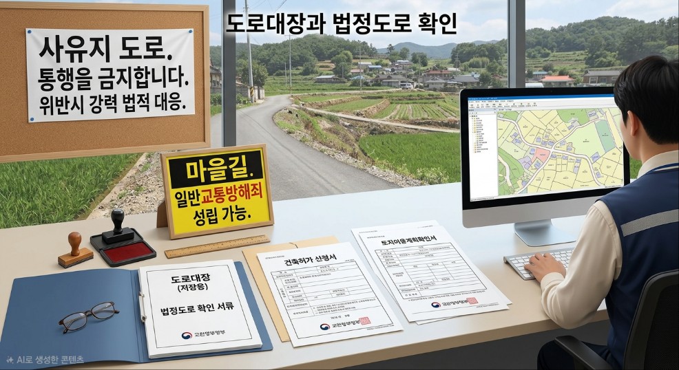 도로대장 열람 법정도로 확인 서류