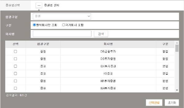 금융투자협회 전자공시서비스 증권사 주식거래 수수료 비교