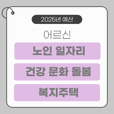 2025년 예산, 어르신