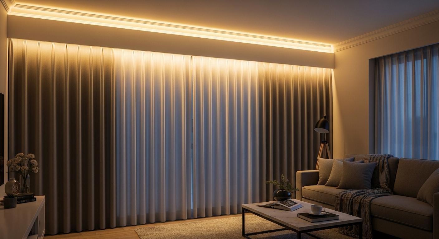 커튼박스 간접조명