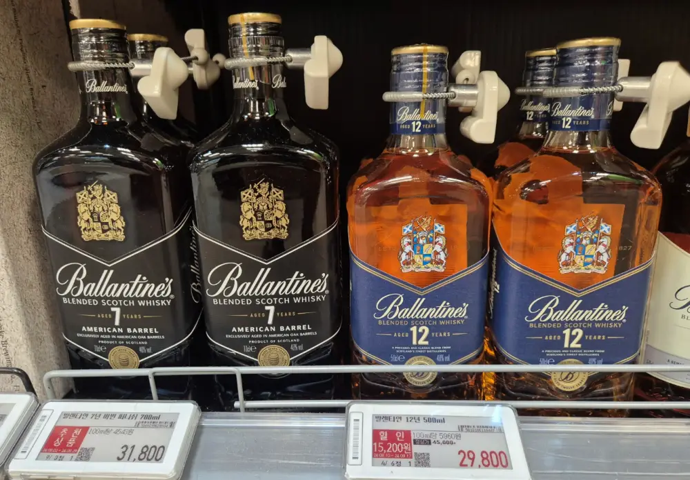 발렌타인 7년 버번 피니쉬와 12년