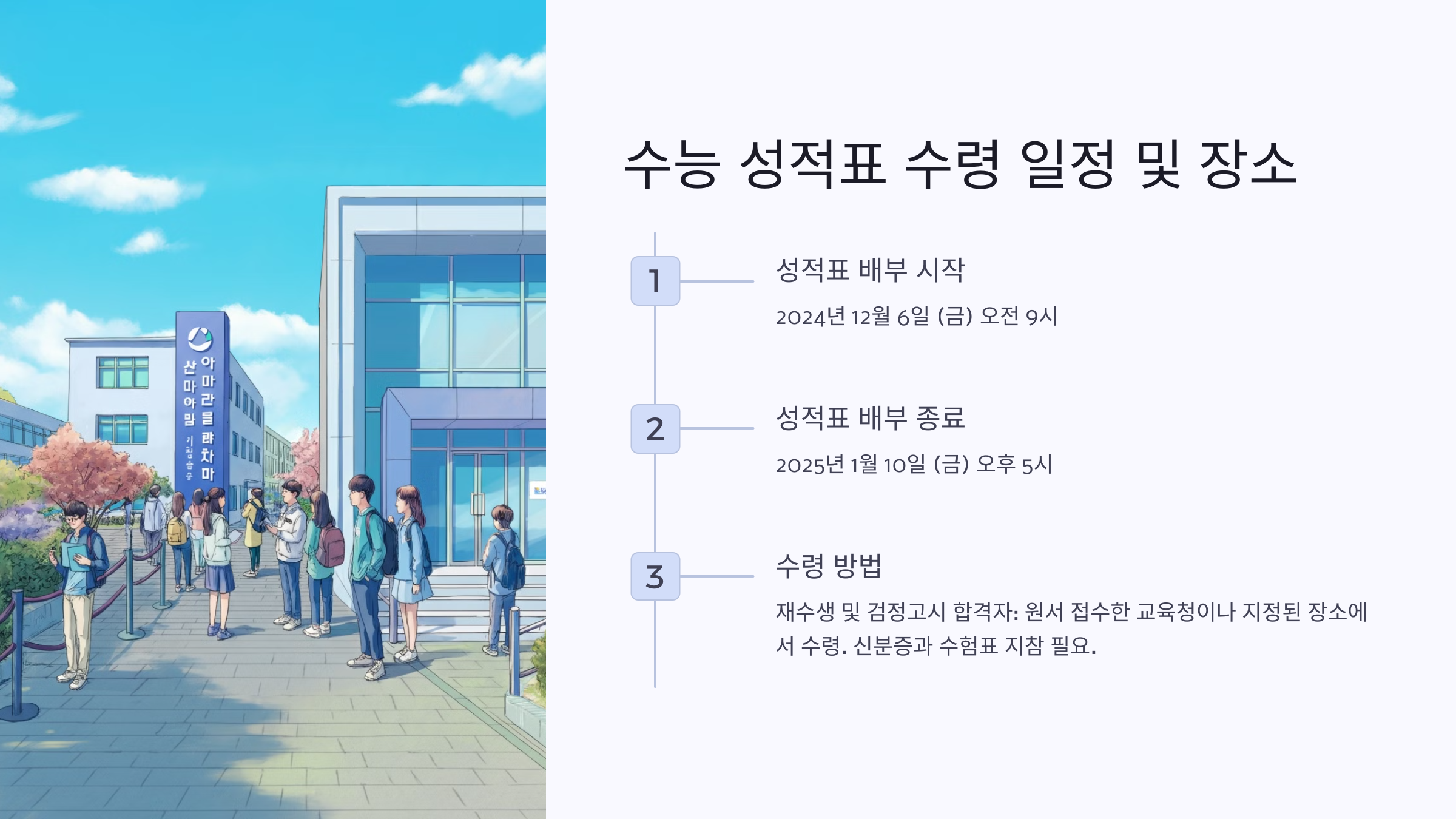 재수생 및 졸업생을 위한 2025학년도 수능 성적표 확인 방법