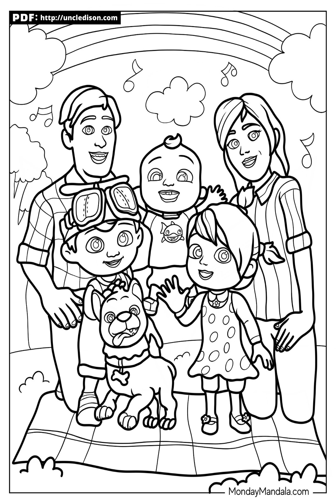 코코멜론 색칠공부 무료도안 cocomelon coloring