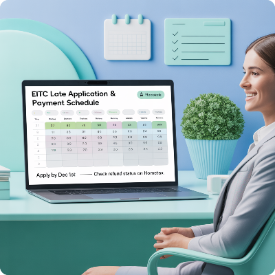 근로장려금 기한후 신청 지급일 이미지