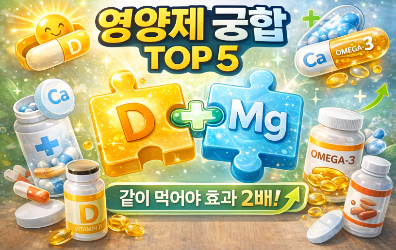 영양제 궁합 총정리 : 같이 먹으면 좋은 영양제 조합 5가지