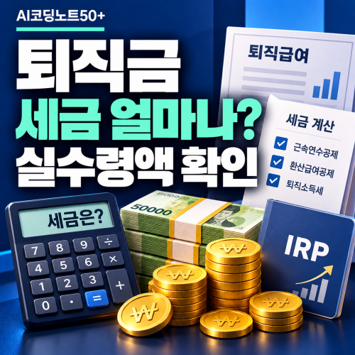 2026 퇴직금 세금 퇴직소득세 계산방법 실수령액 IRP