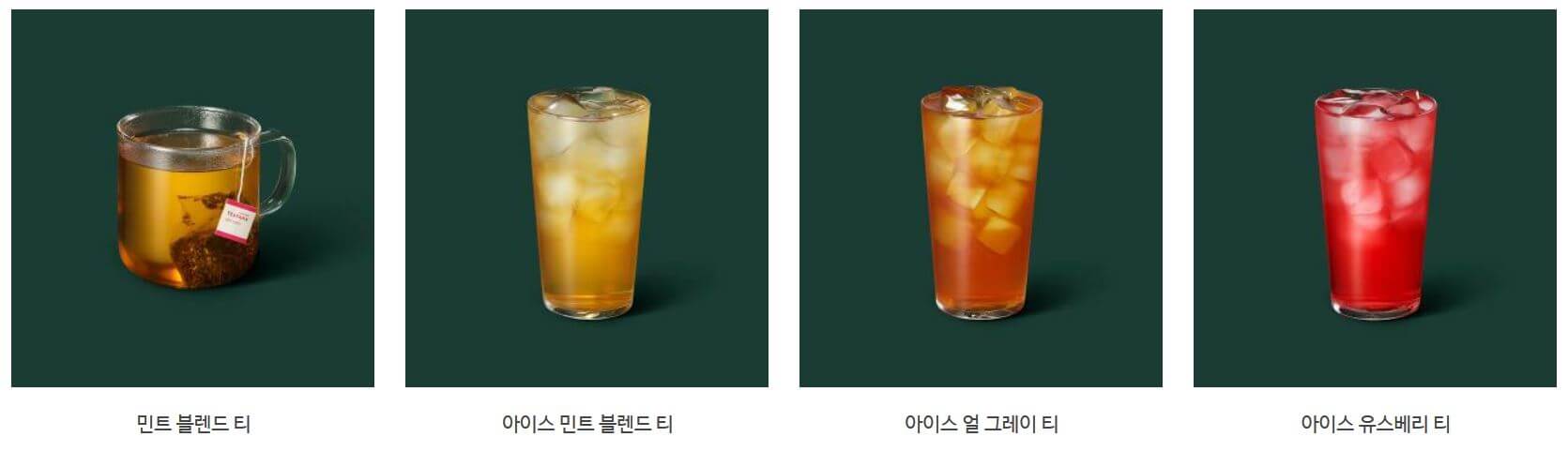 스타벅스 티음료 칼로리