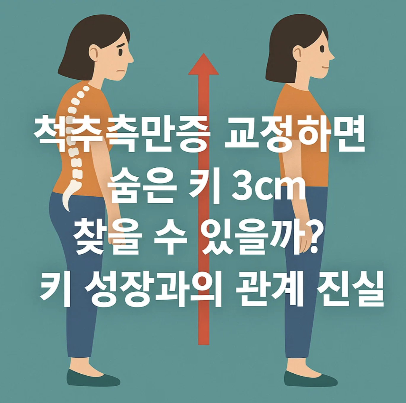 척추측만증 교정하면 숨은 키 3cm 찾을 수 있을까? 키 성장과의 관계 진실