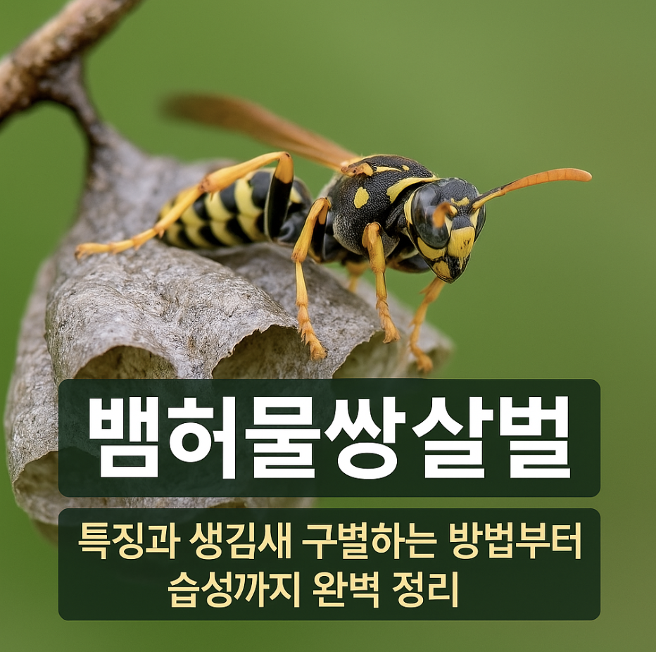 뱀허물쌍살벌 특징과 생김새 구별하는 방법부터 습성까지 완벽 정리
