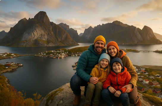 로포텐 제도 가족여행 사진