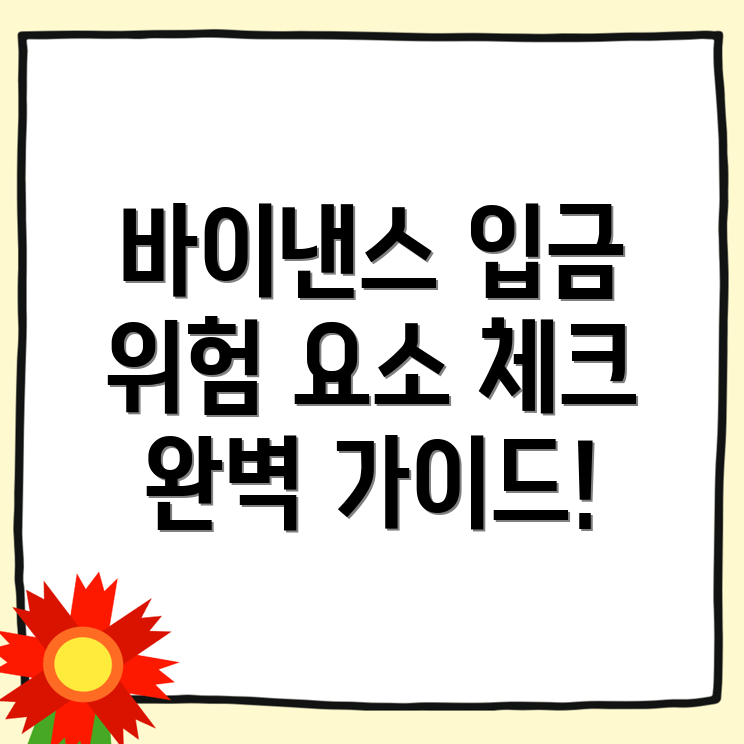 바이낸스 입금 방법의 위험 요소
