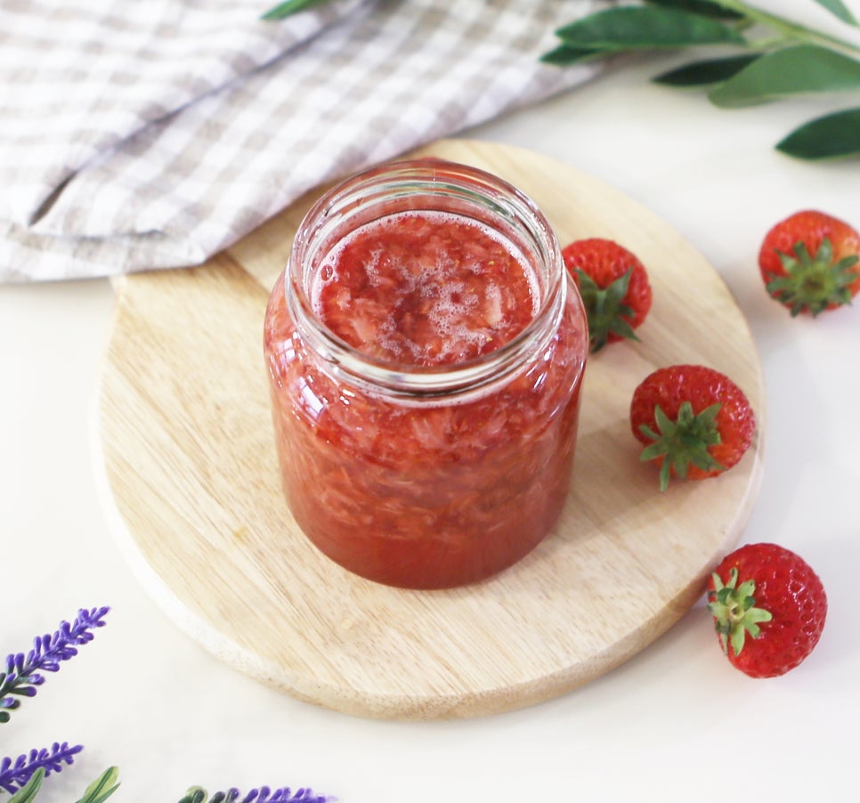 딸기청 & 카페 딸기라떼 만들기