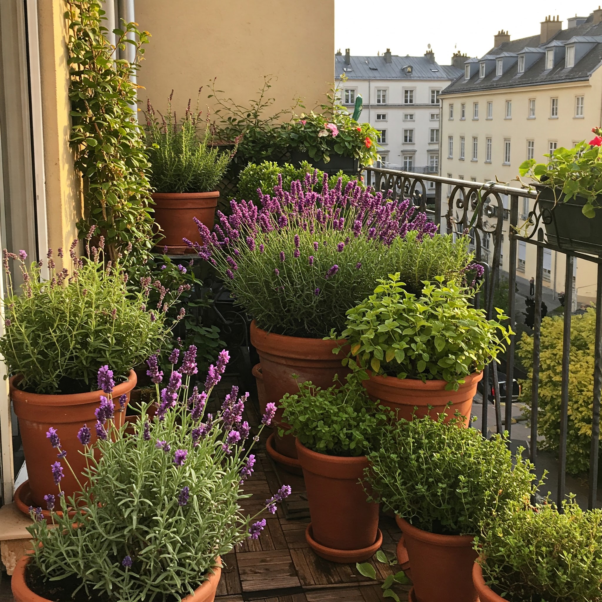 베란다에서 허브 키우기