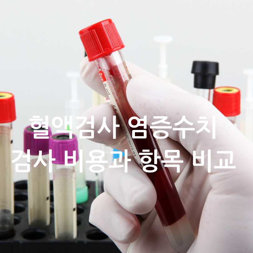 혈액검사 염증수치 검사 비용과 항목 비교