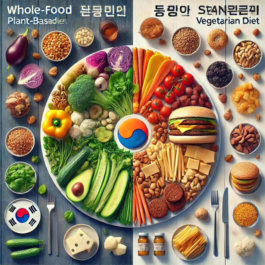 자연식물식 대비 일반 채식