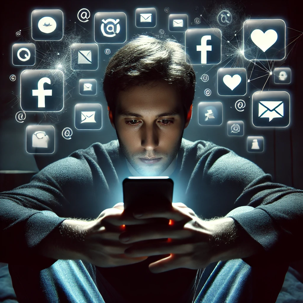 스마트폰 중독된 사람