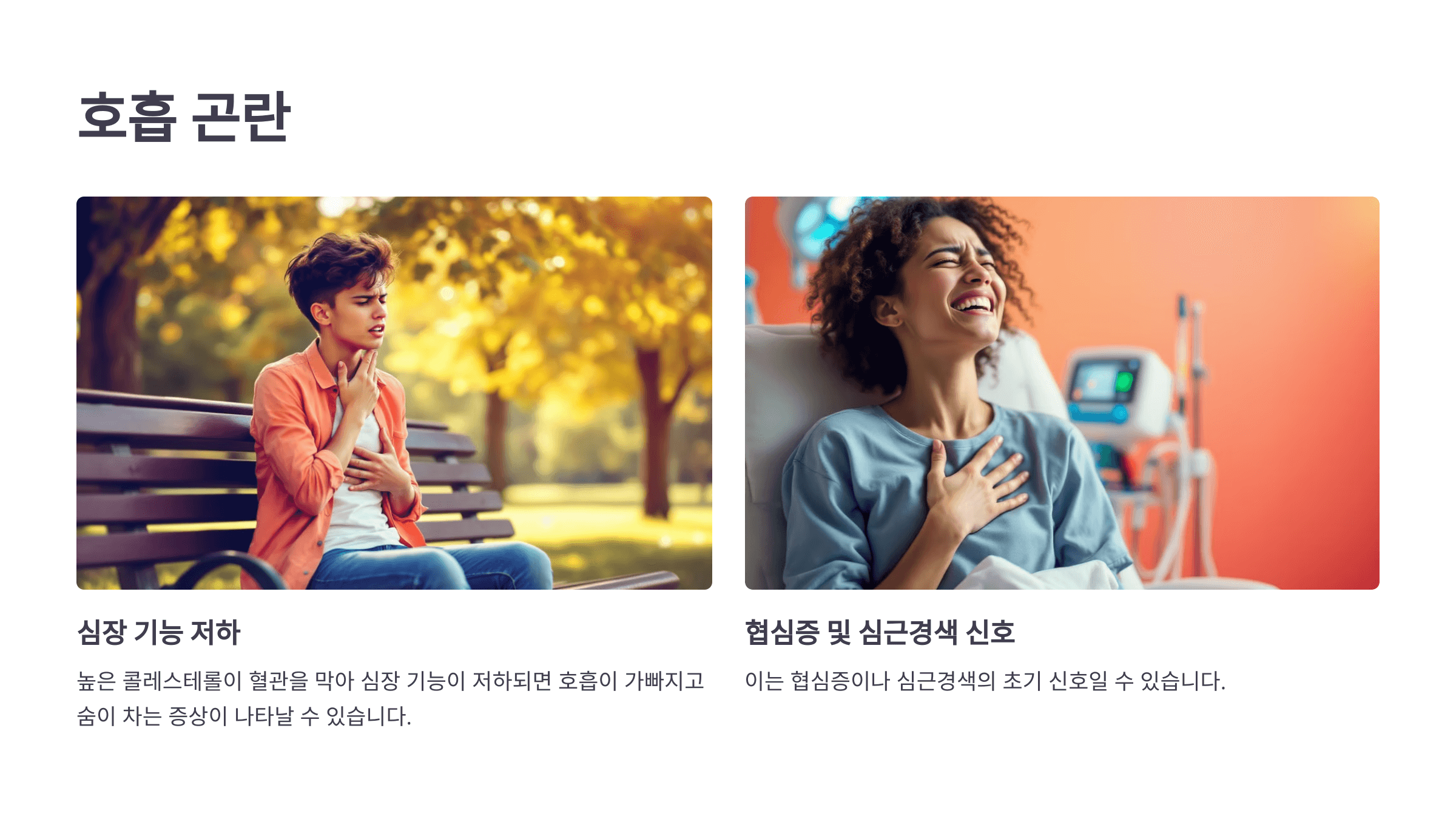 콜레스테롤과 관련된 사진입니다.