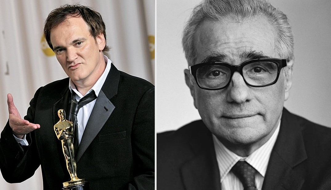 타란티노 감독과 스코세이지 감독의 사진