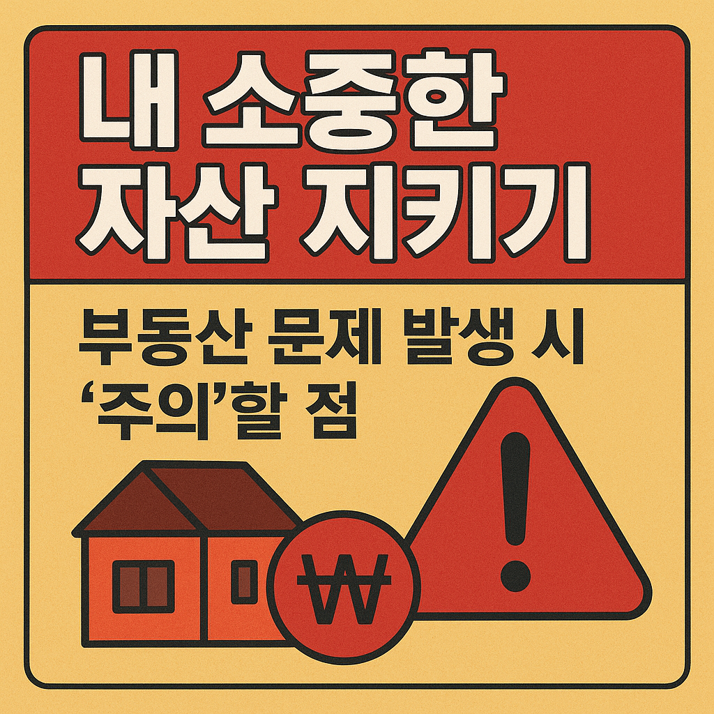 부동산 문제 발생 시 '주의'할 점