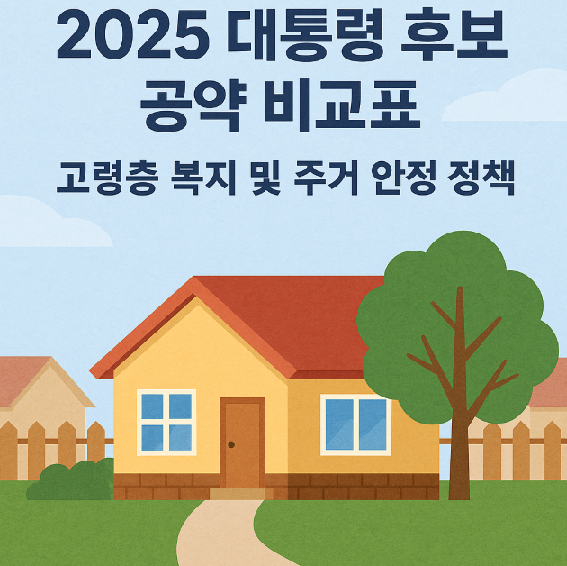 대선공약 고령층복지, 주거 안정 정책