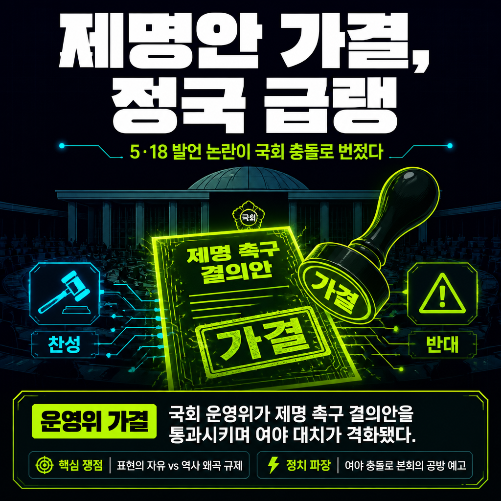 제명안 가결, 정국 급랭