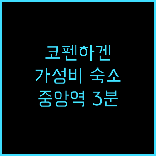 컴포트 호텔 베스테르브로 투숙 후기!..