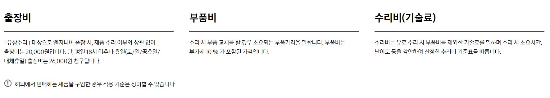 삼성전자 서비스 센터찾기 전화번호 예약방법 요금안내