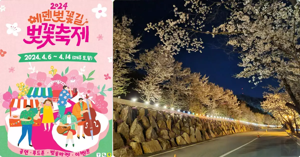 4월 봄꽃 축제 에덴벚꽃길