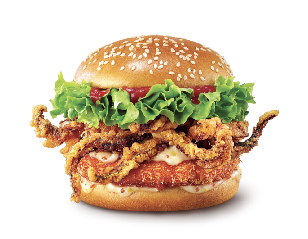 롯데리아 얼라이브 오징어 버거 이미지 모습이다.