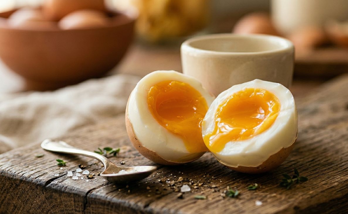 콜린의 흡수율을 높이기 위한 반숙 조리