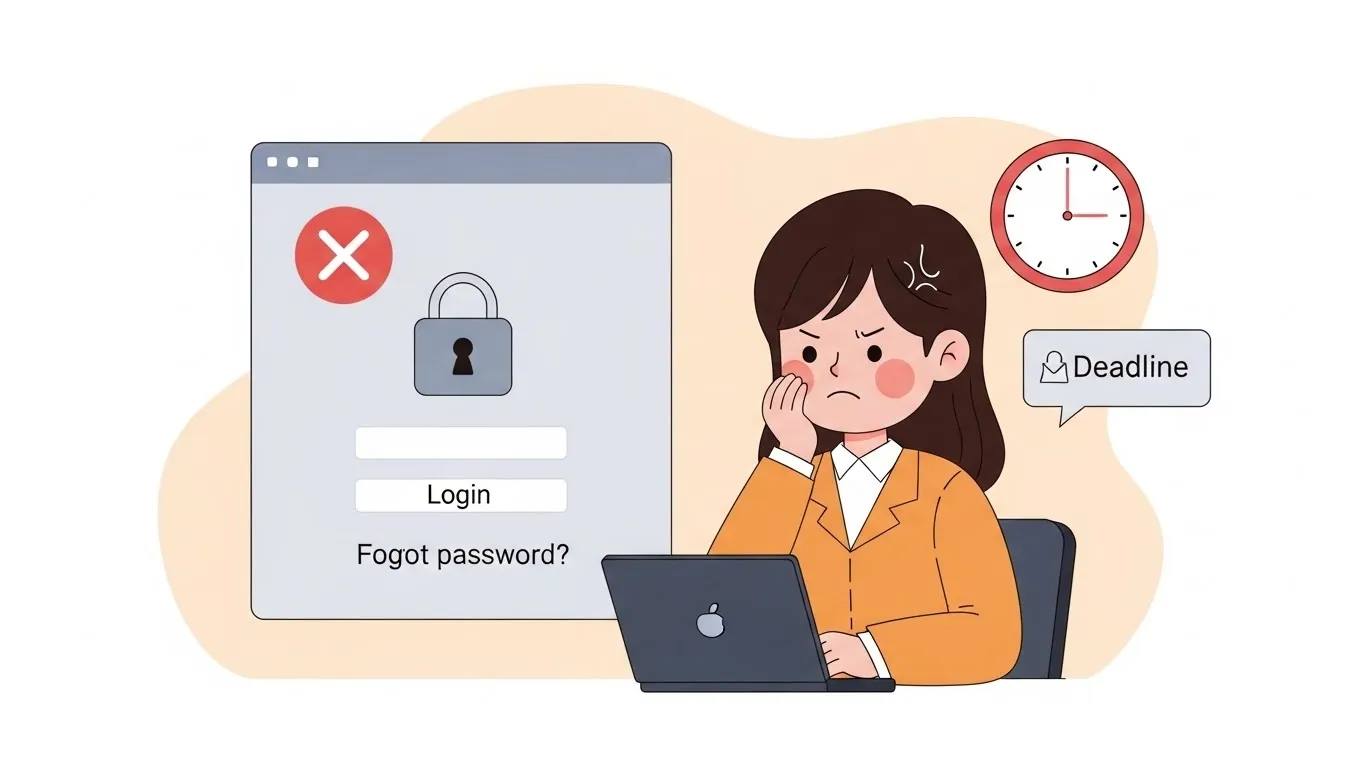 비밀번호 재발급이 필요한 상황