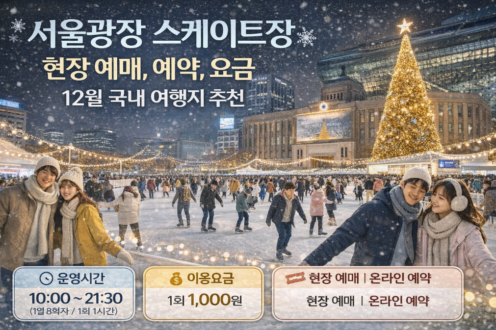 서울광장 스케이트장 현장예매 vs 예약, 요금 완벽정리